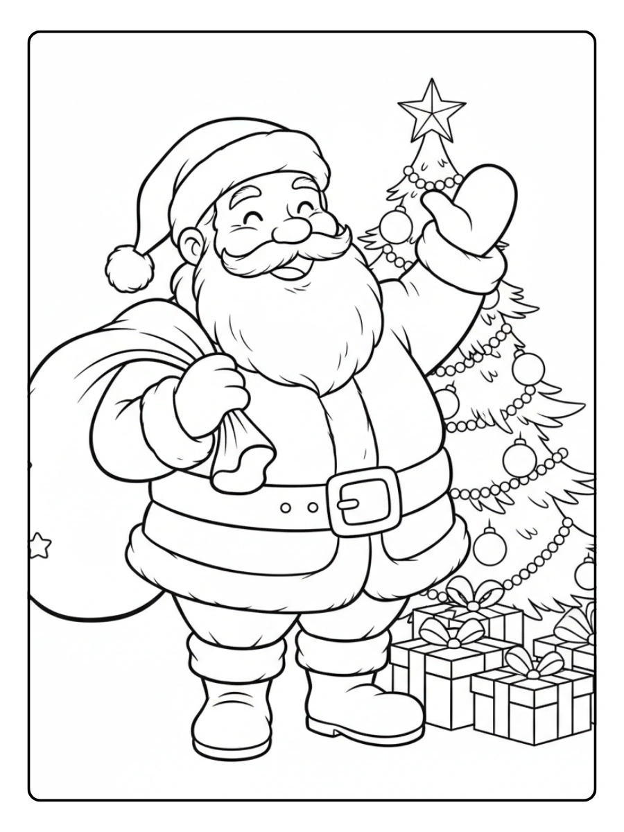 Babbo Natale da colorare