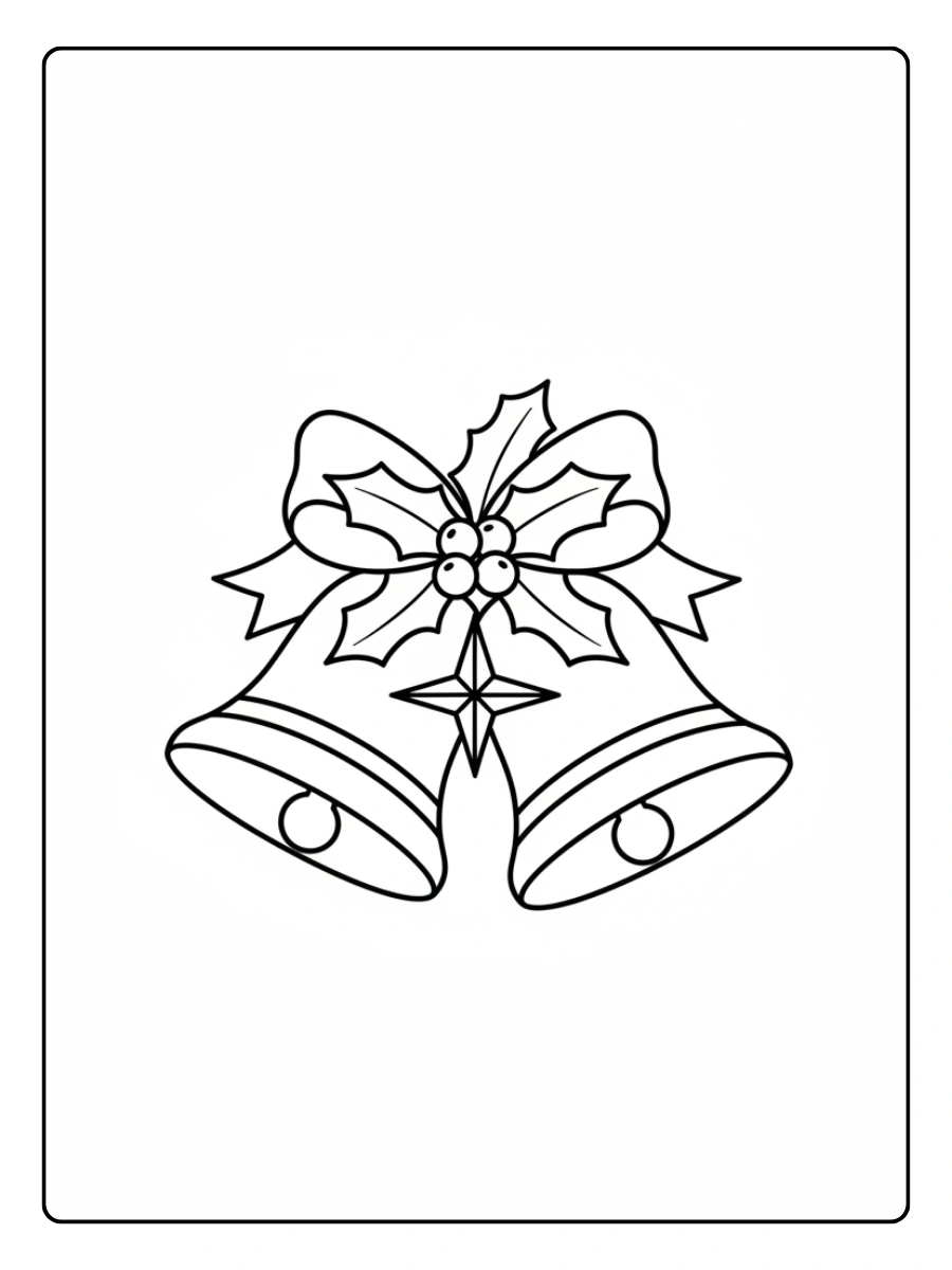 Campane di Natale da colorare