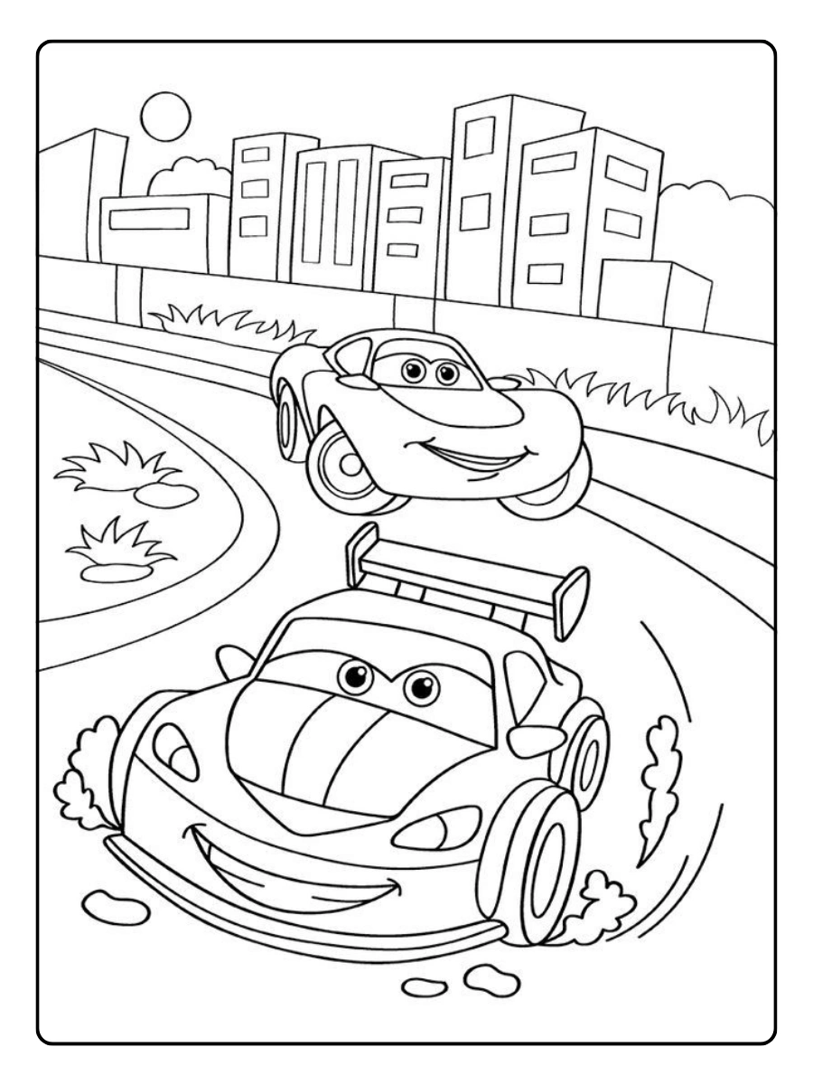 Cars disegni da colorare divertenti