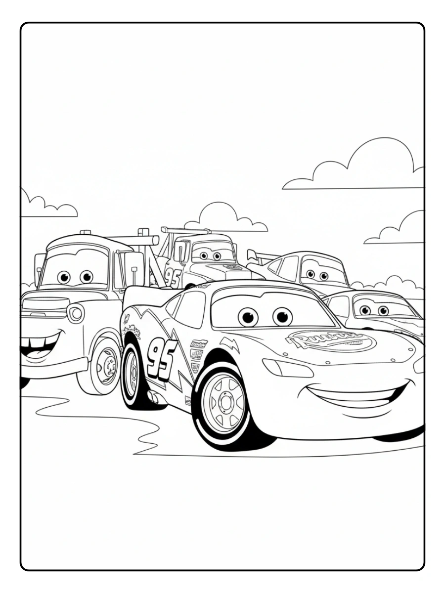 Cars disegni da colorare per bambini