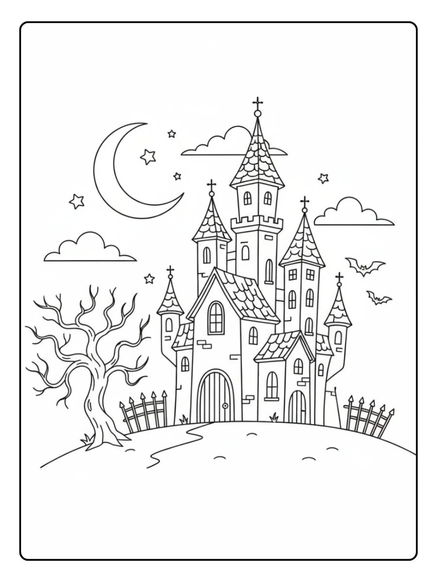 Castello stregato da colorare