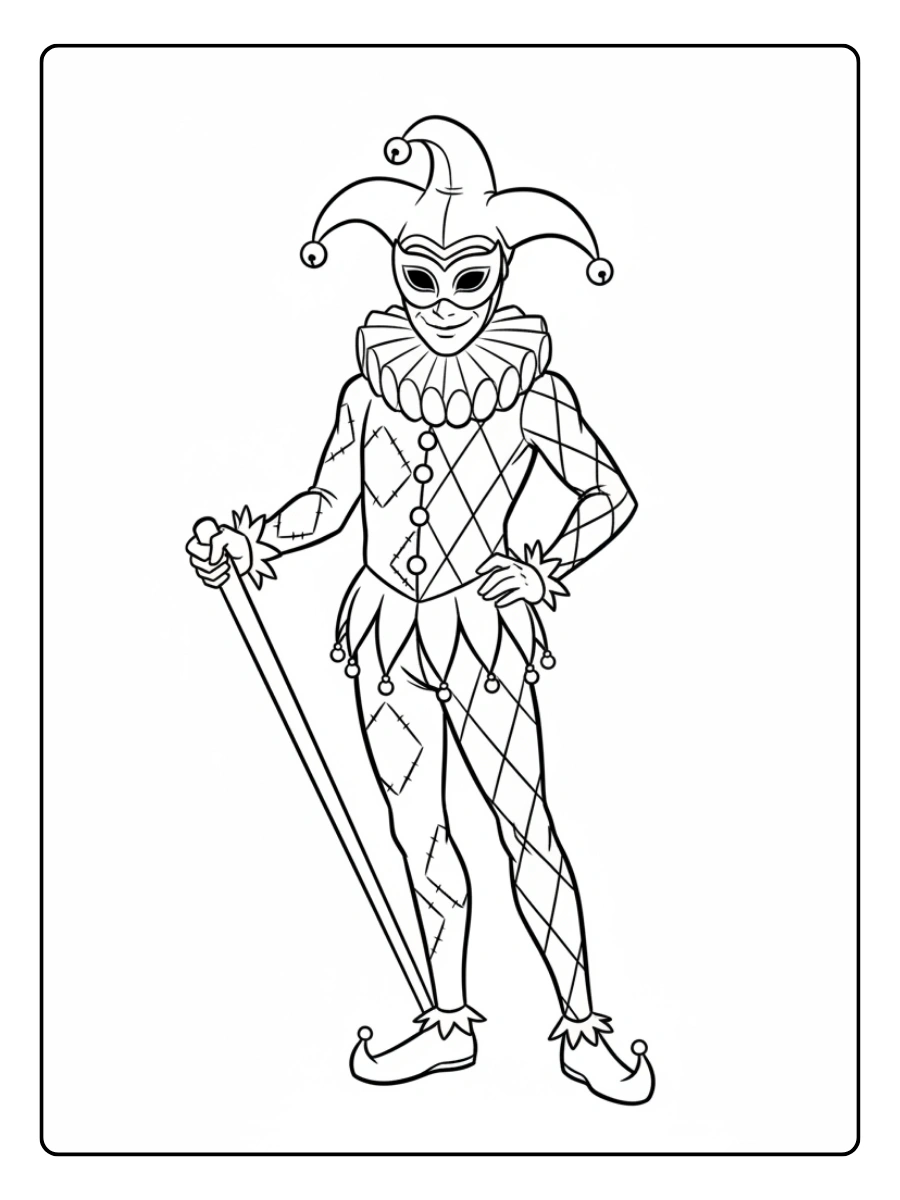 Disegni da Colorare Arlecchino – Arlecchino fumetto