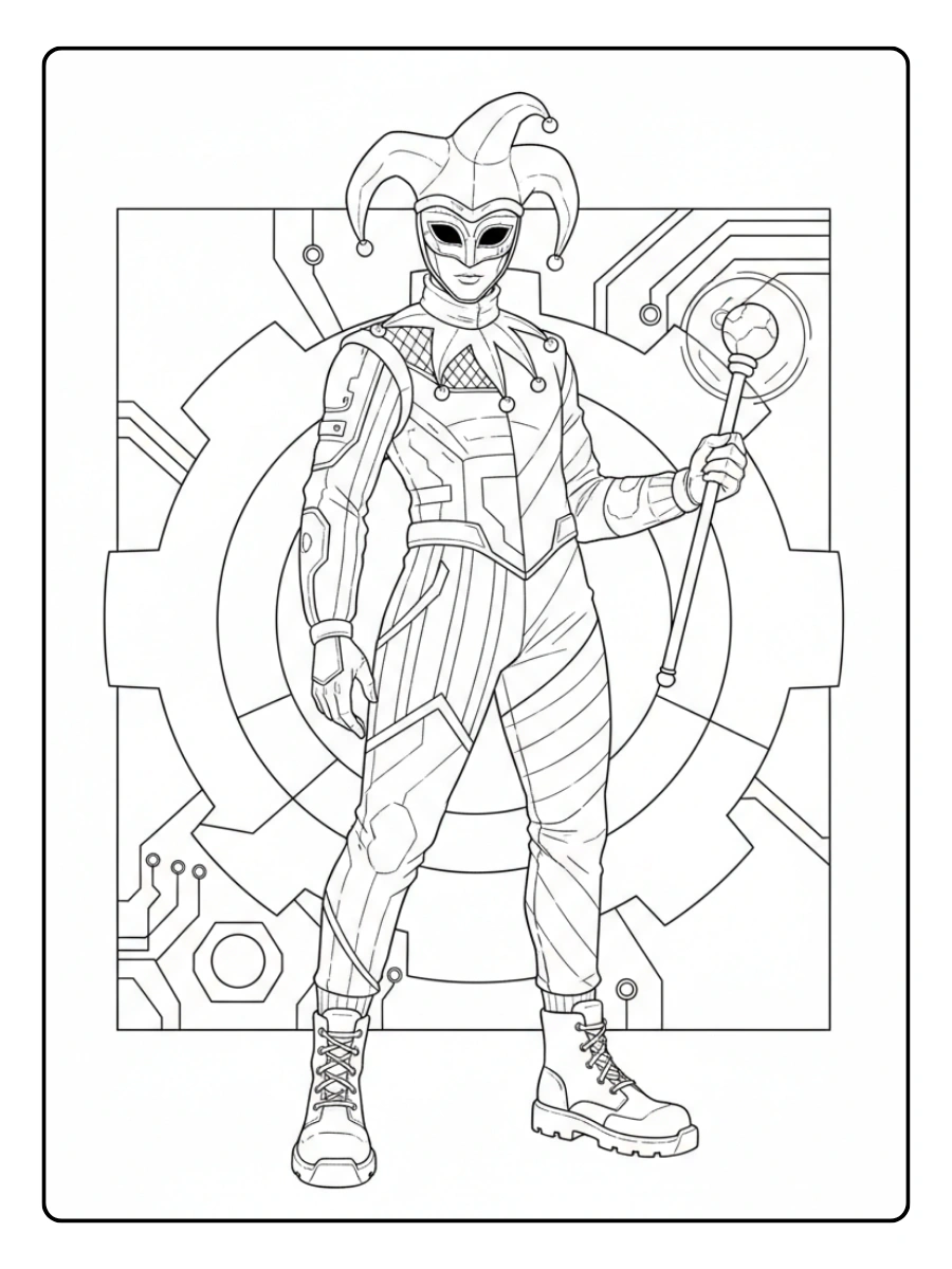 Disegni da Colorare Arlecchino – Arlecchino moderno