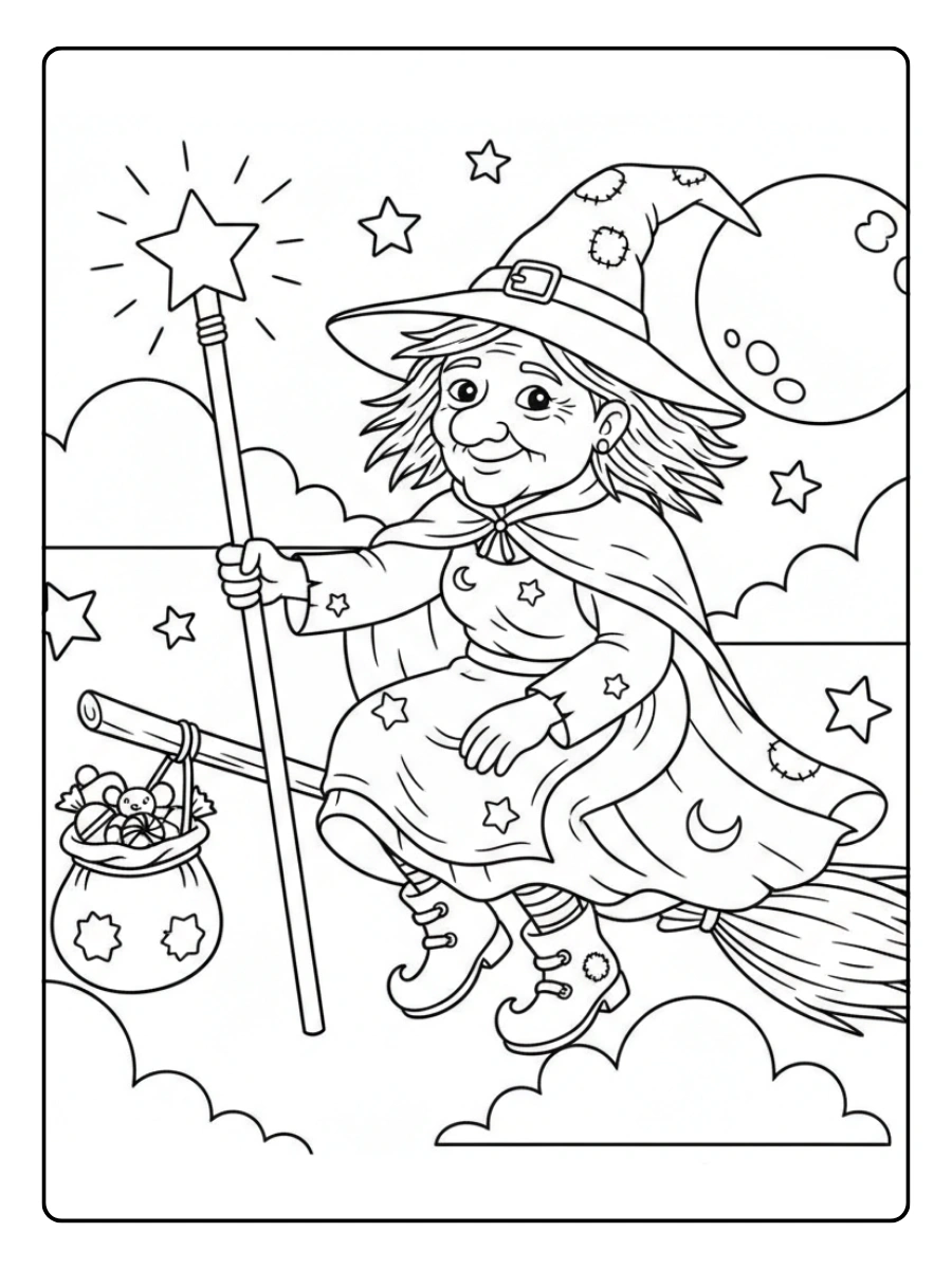 Disegni da Colorare Befana – Befana carina
