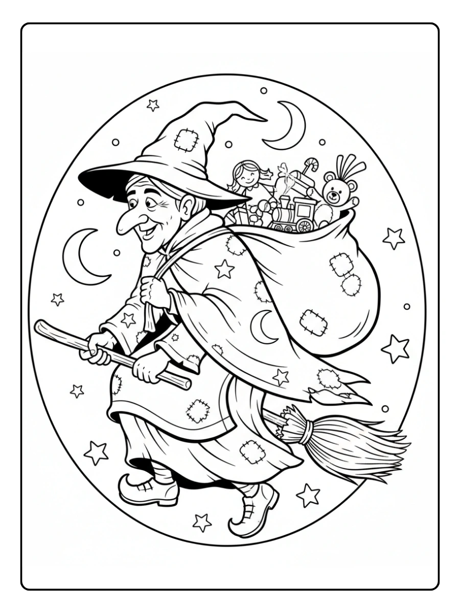 Disegni da Colorare Befana – Befana da stampare
