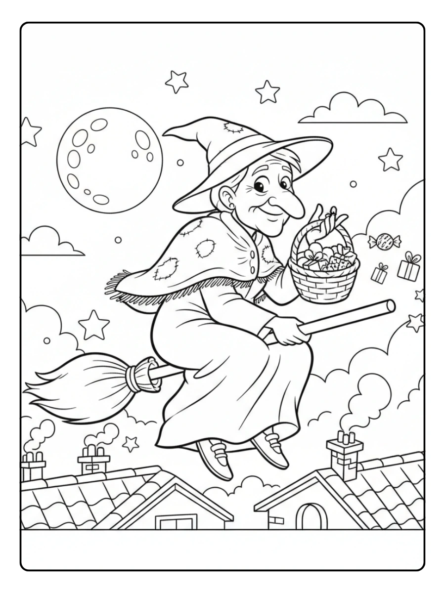 Disegni da Colorare Befana – Befana fumetto