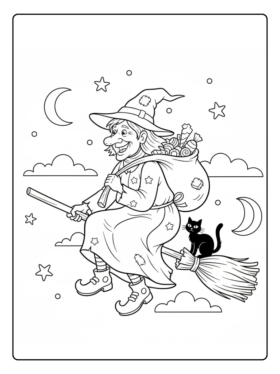 Disegni da Colorare Befana – Befana simpatica