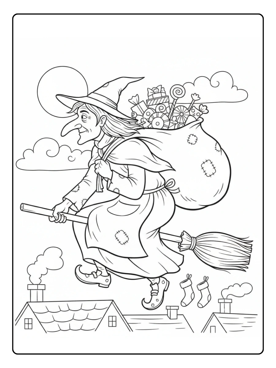 Disegni da Colorare Befana – Befana tradizionale