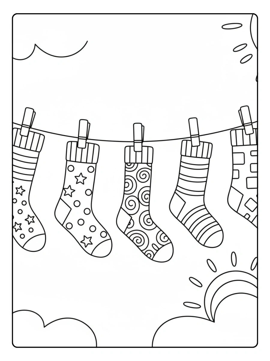 Disegni da Colorare Calzini Spaiati – Calzini diversità