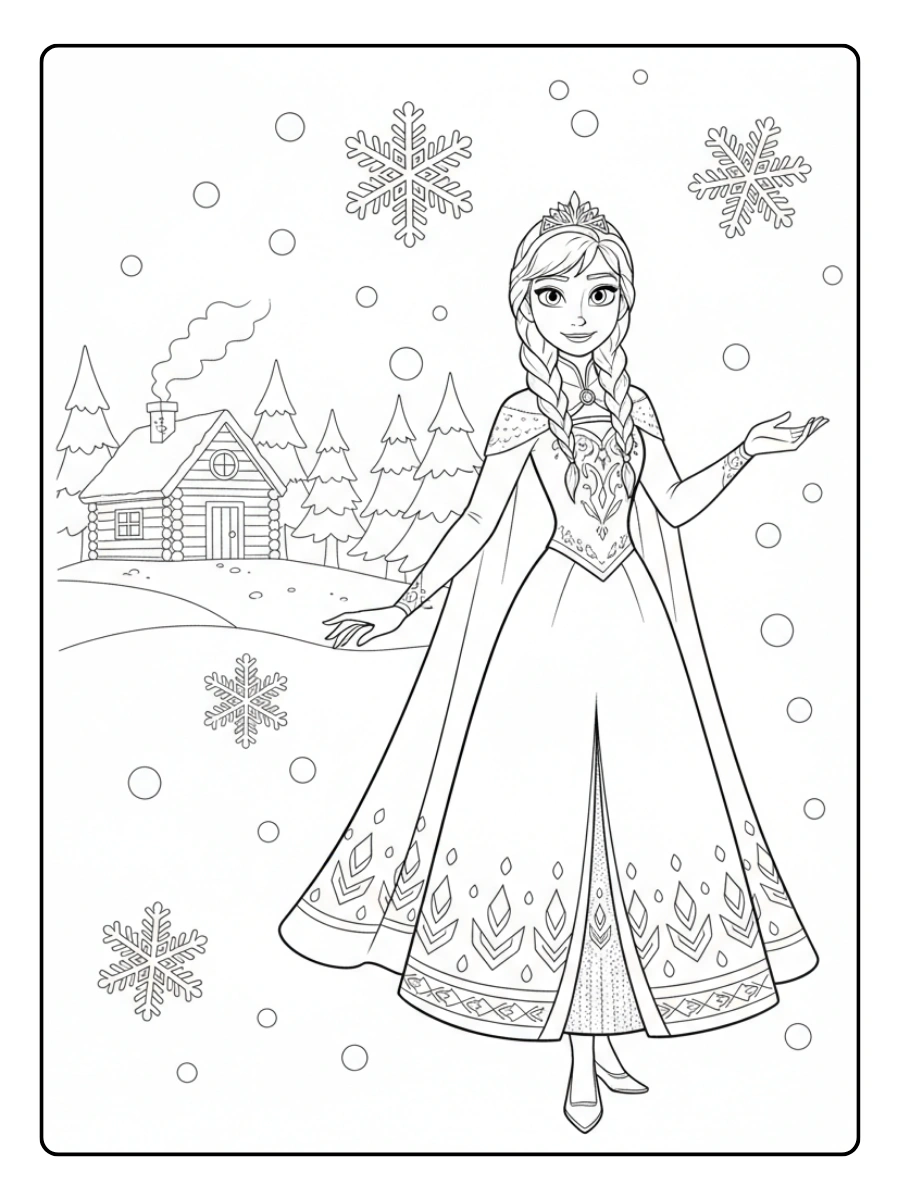Disegni da Colorare Frozen – Anna principessa