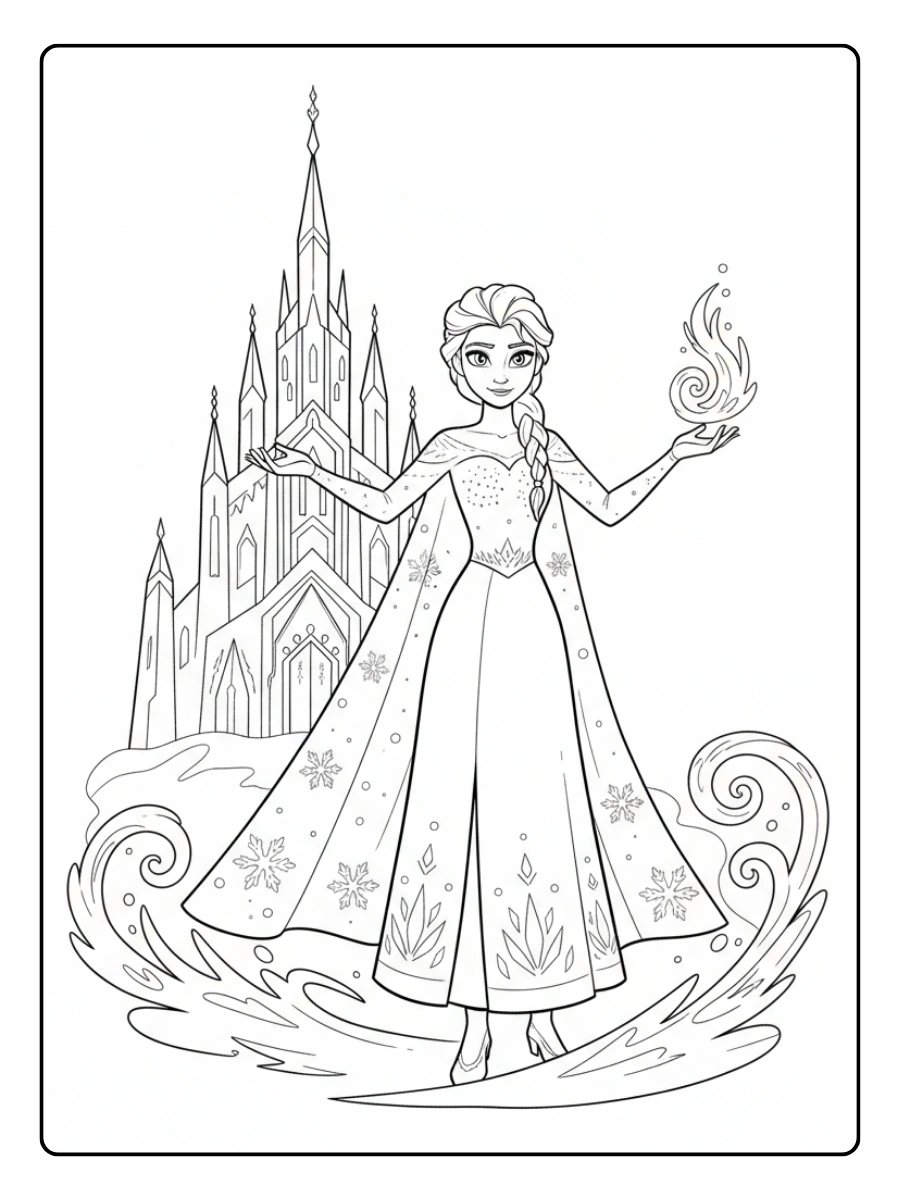 Disegni da Colorare Frozen – Elsa