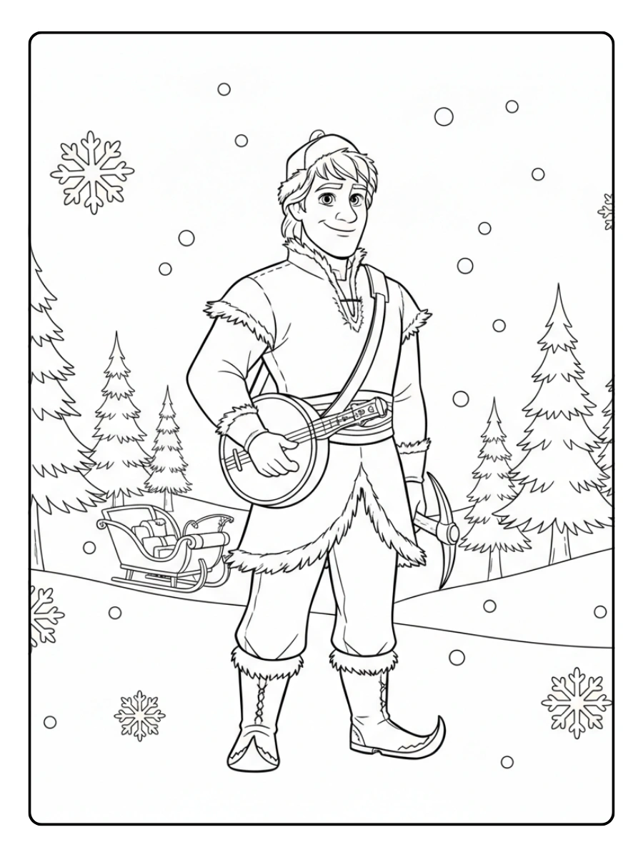 Disegni da Colorare Frozen – Kristoff