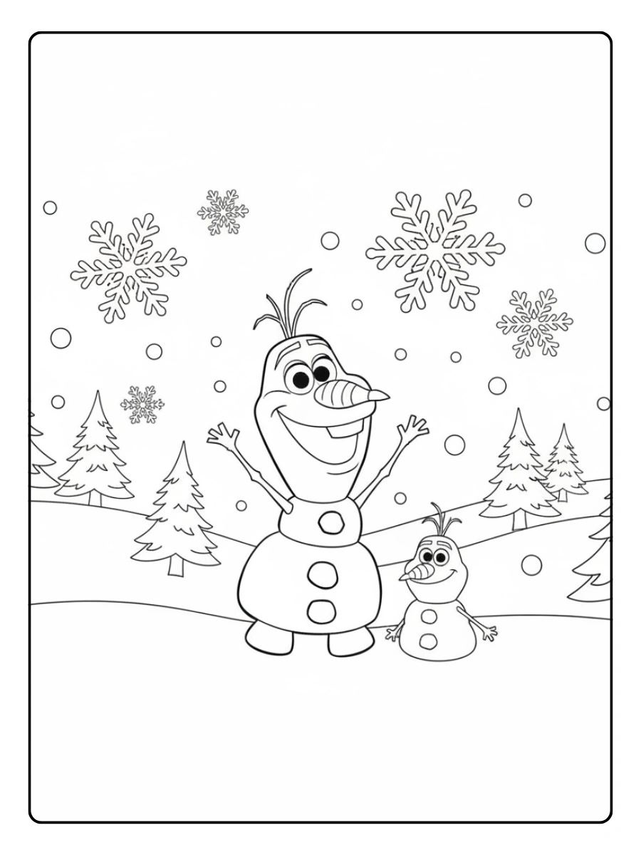 Disegni da Colorare Frozen – Olaf in inverno