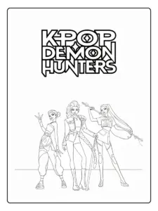 Disegni da Colorare K Pop Demon Hunters (11)