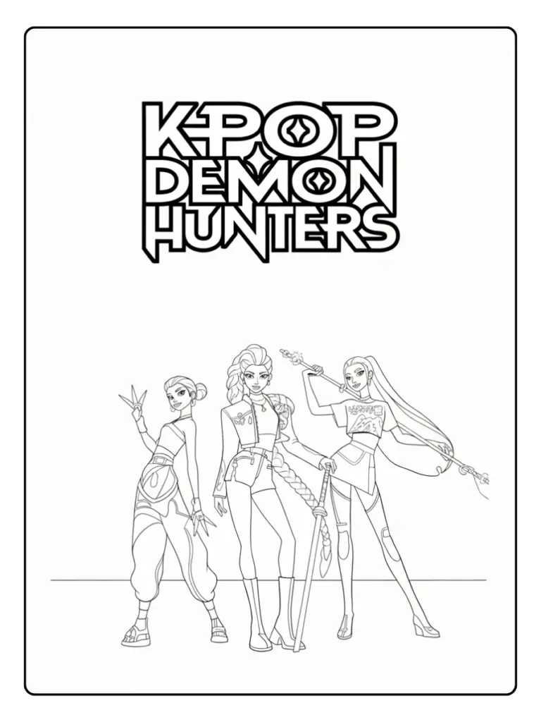 Disegni da Colorare K Pop Demon Hunters (11)