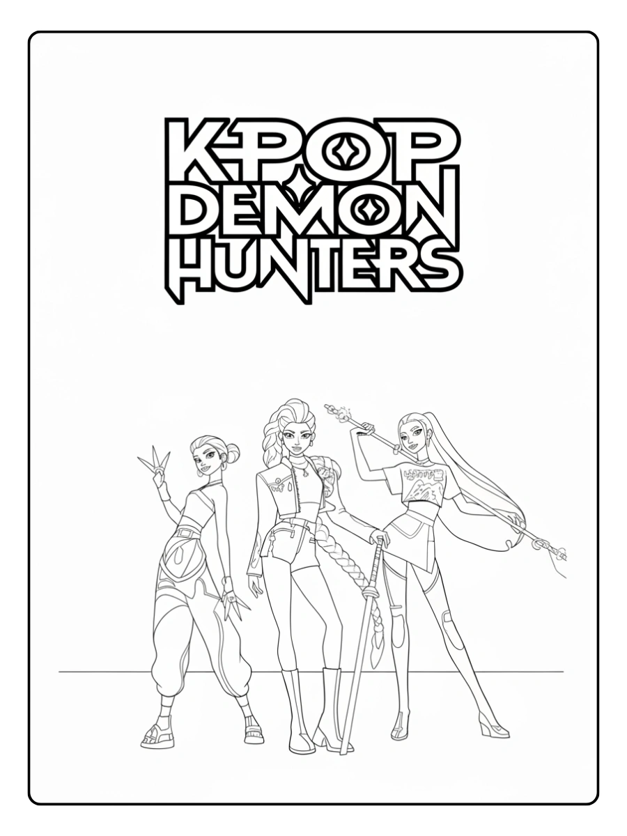 Disegni da Colorare K Pop Demon Hunters (11)