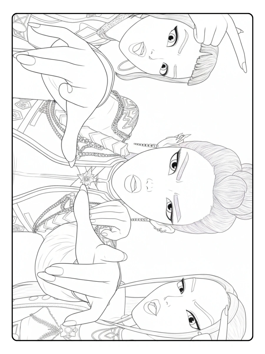 Disegni da Colorare K Pop Demon Hunters (13)