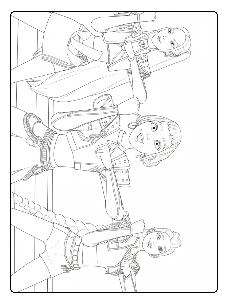 Disegni da Colorare K Pop Demon Hunters (5)