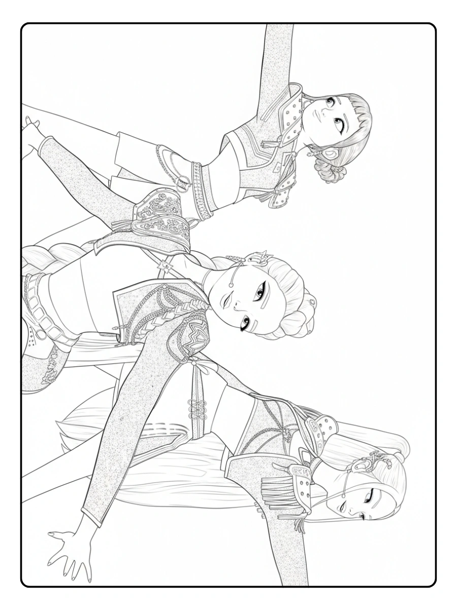 Disegni da Colorare K Pop Demon Hunters (6)