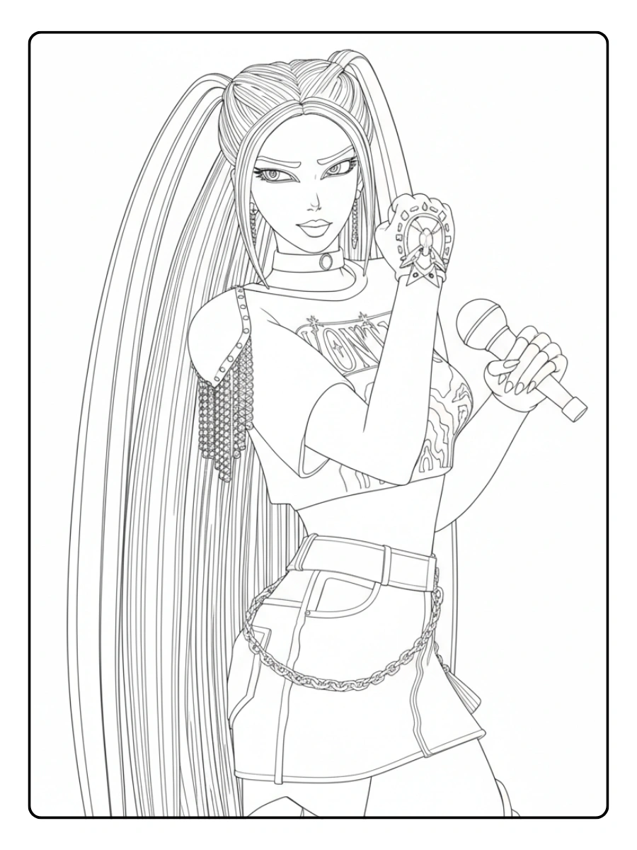 Disegni da Colorare K Pop Demon Hunters Mira (2)