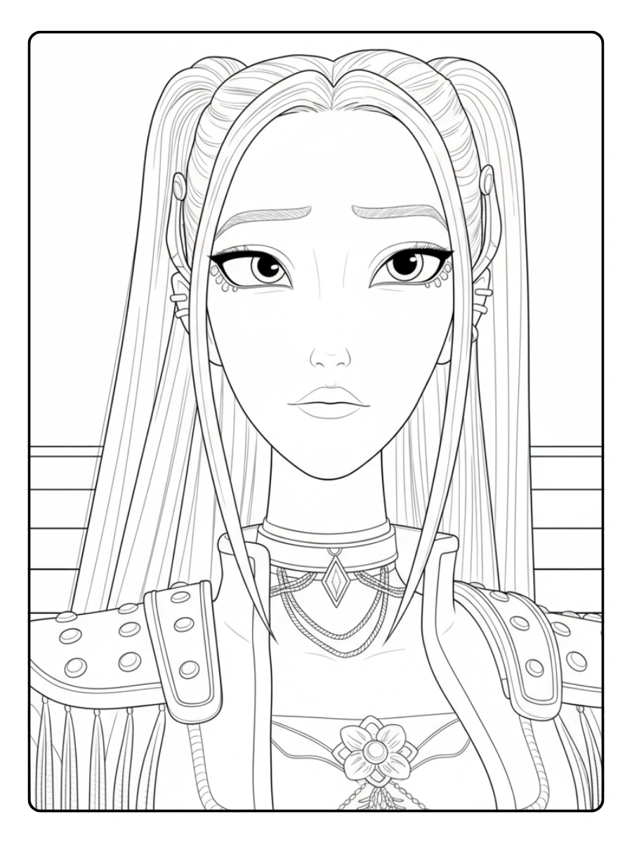 Disegni da Colorare K Pop Demon Hunters Mira (3)