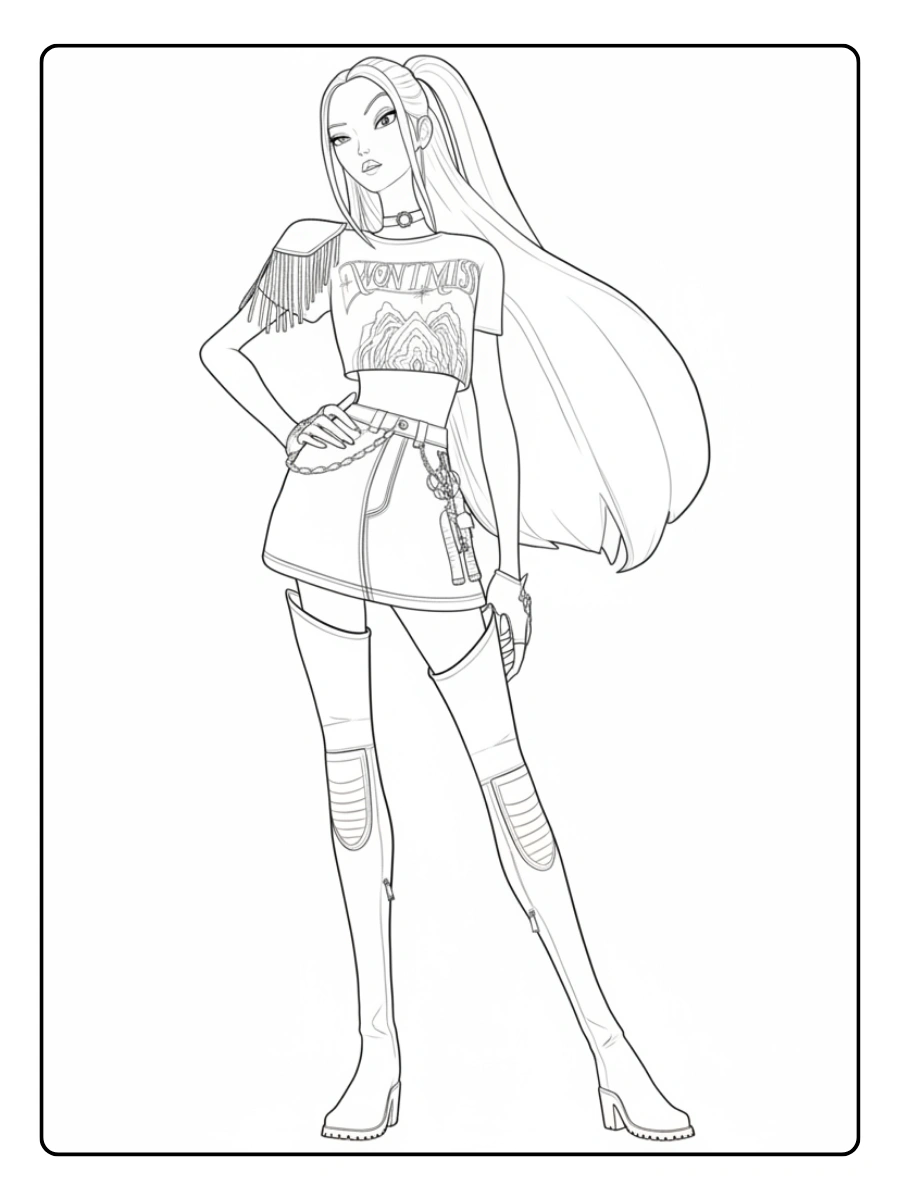 Disegni da Colorare K Pop Demon Hunters Mira