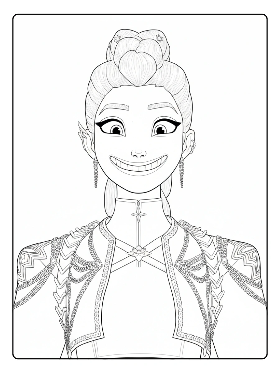 Disegni da Colorare K Pop Demon Hunters Rumi (5)