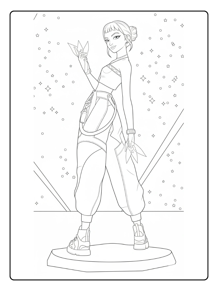 Disegni da Colorare K Pop Demon Hunters Zoey