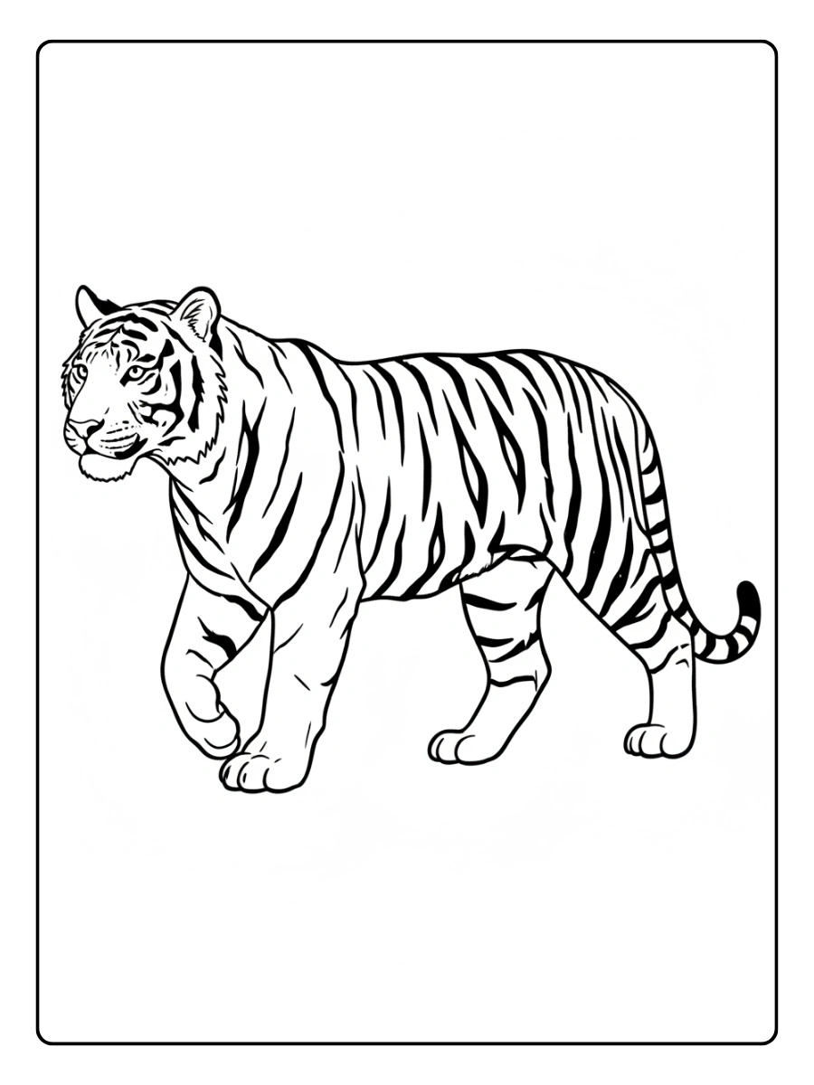 Disegni da Colorare Tigre – Tigre reale
