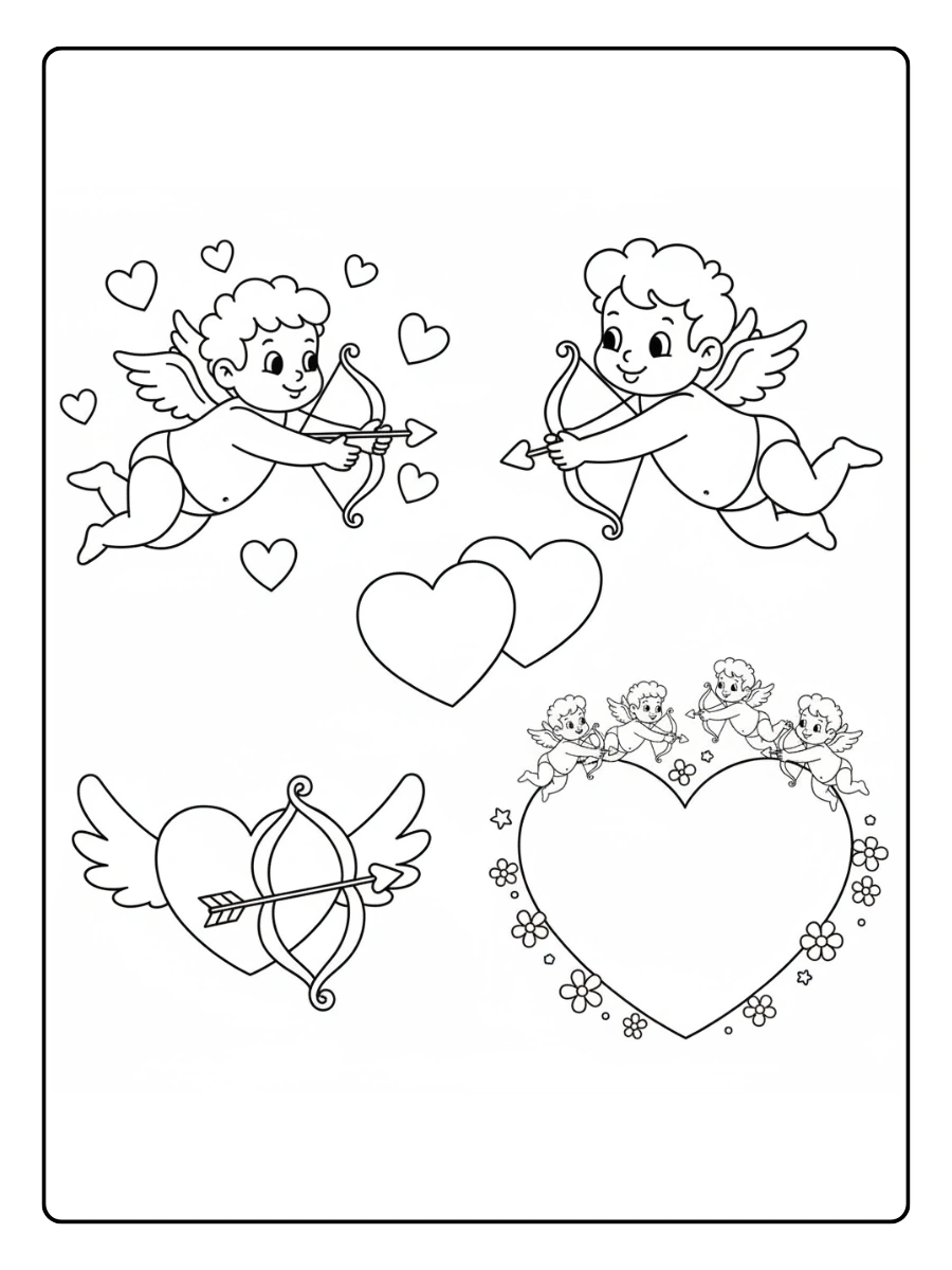 Disegni da Colorare Valentino – Cupido