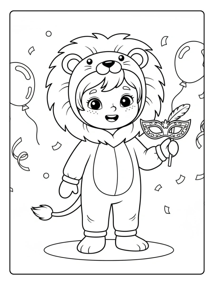 Disegni da Colorare del Carnevale – Costume da animale