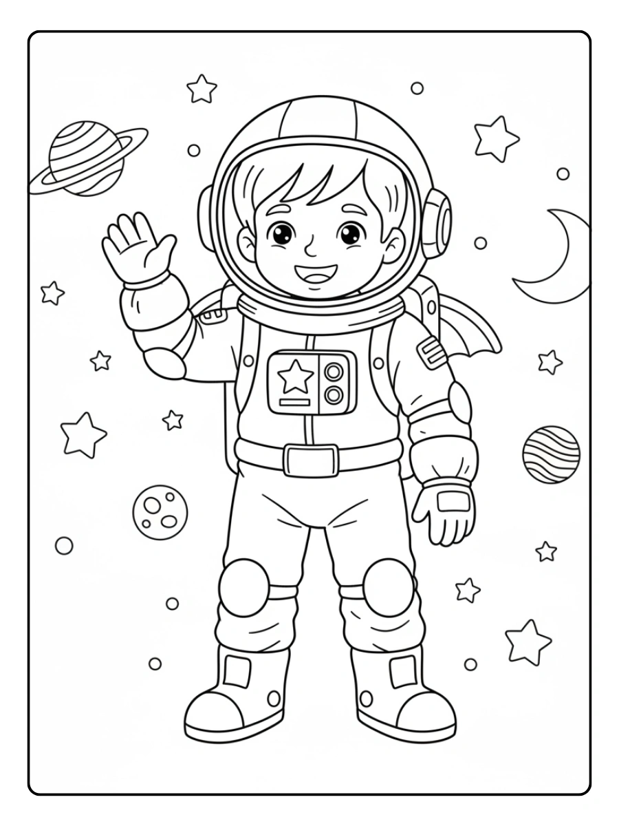 Disegni da Colorare del Carnevale – Costume da astronauta