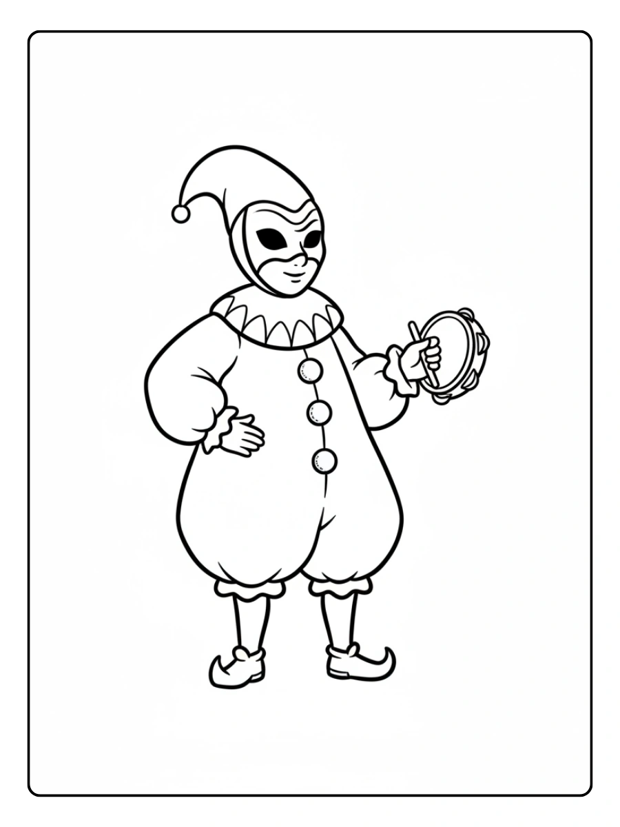 Disegni da Colorare del Carnevale – Pulcinella