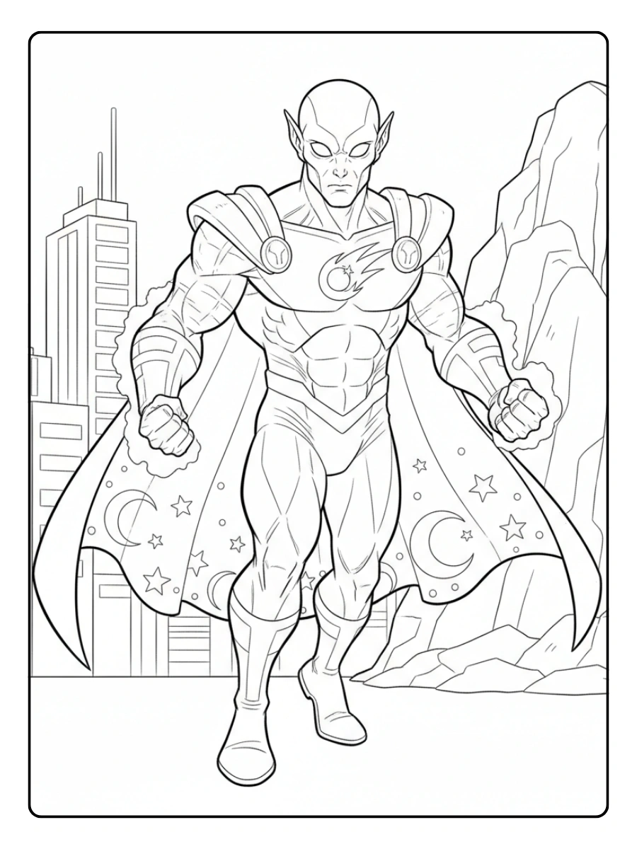 Disegni da Colorare di Supereroi e Fumetti – Eroe alieno