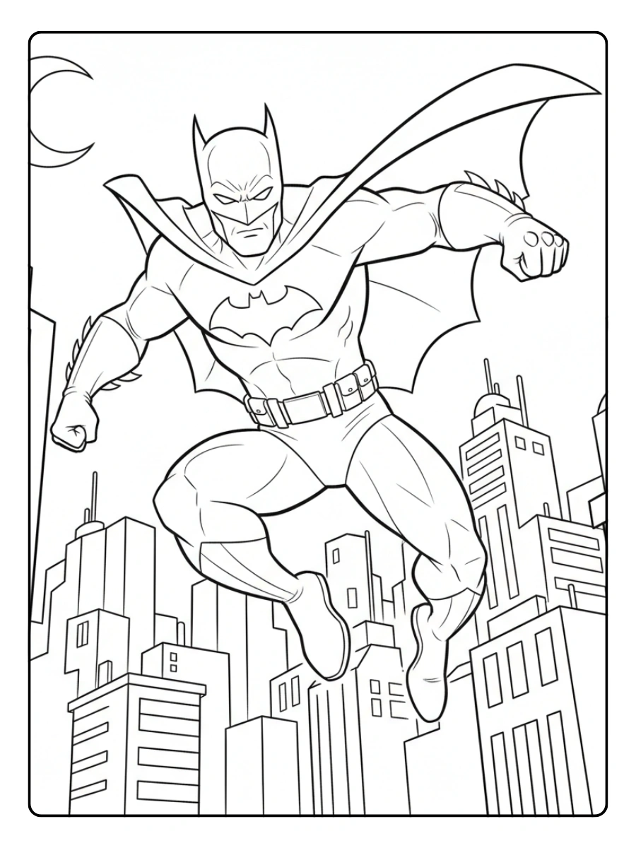 Disegni da Colorare di Supereroi e Fumetti – Eroe mascherato