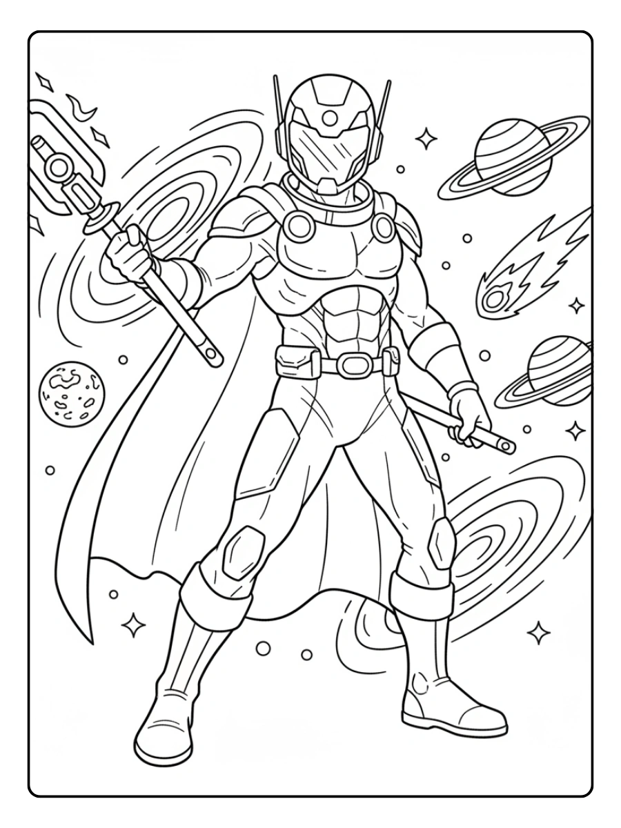 Disegni da Colorare di Supereroi e Fumetti – Eroe spaziale
