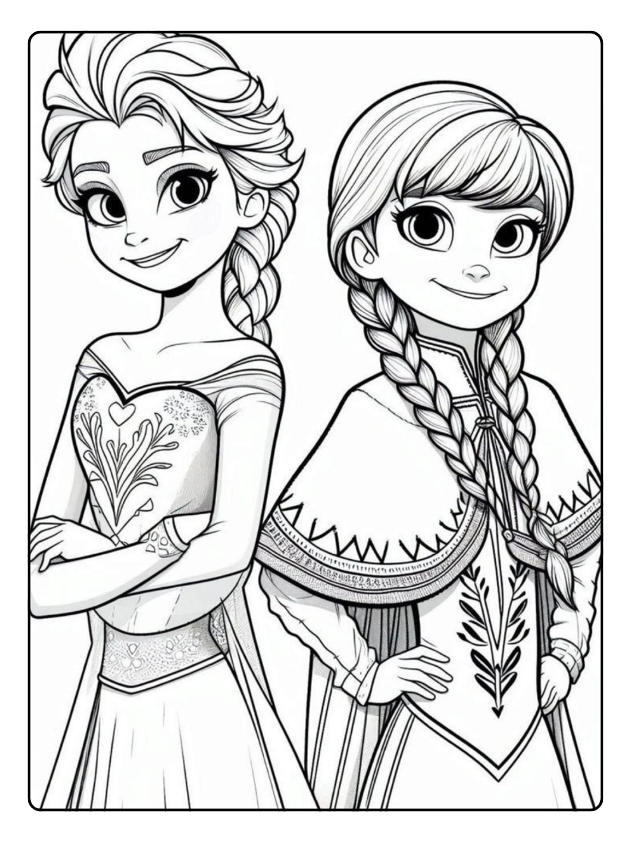 Disegni da colorare Disney Principesse Anna