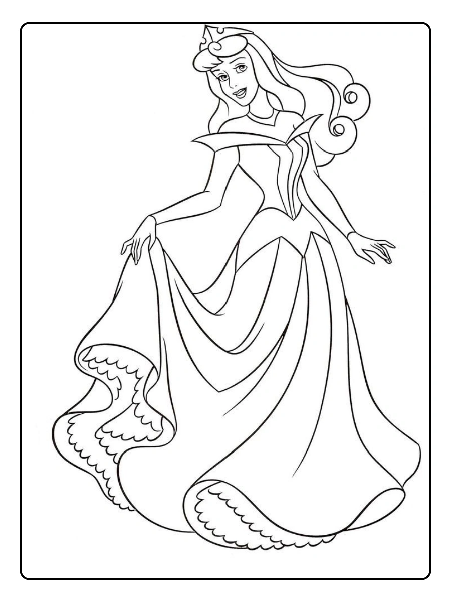Disegni da colorare Disney Principesse Aurora