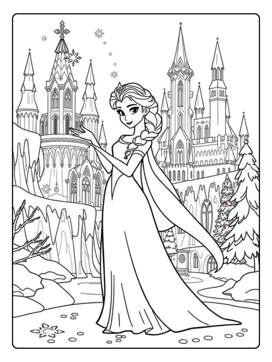 Disegni da colorare Disney Principesse Elsa