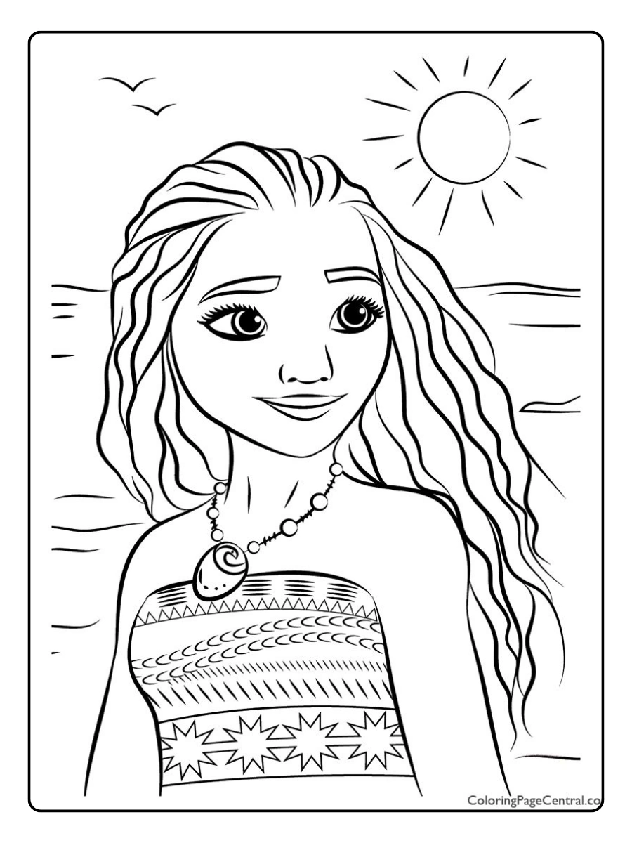 Disegni da colorare Disney Principesse Moana