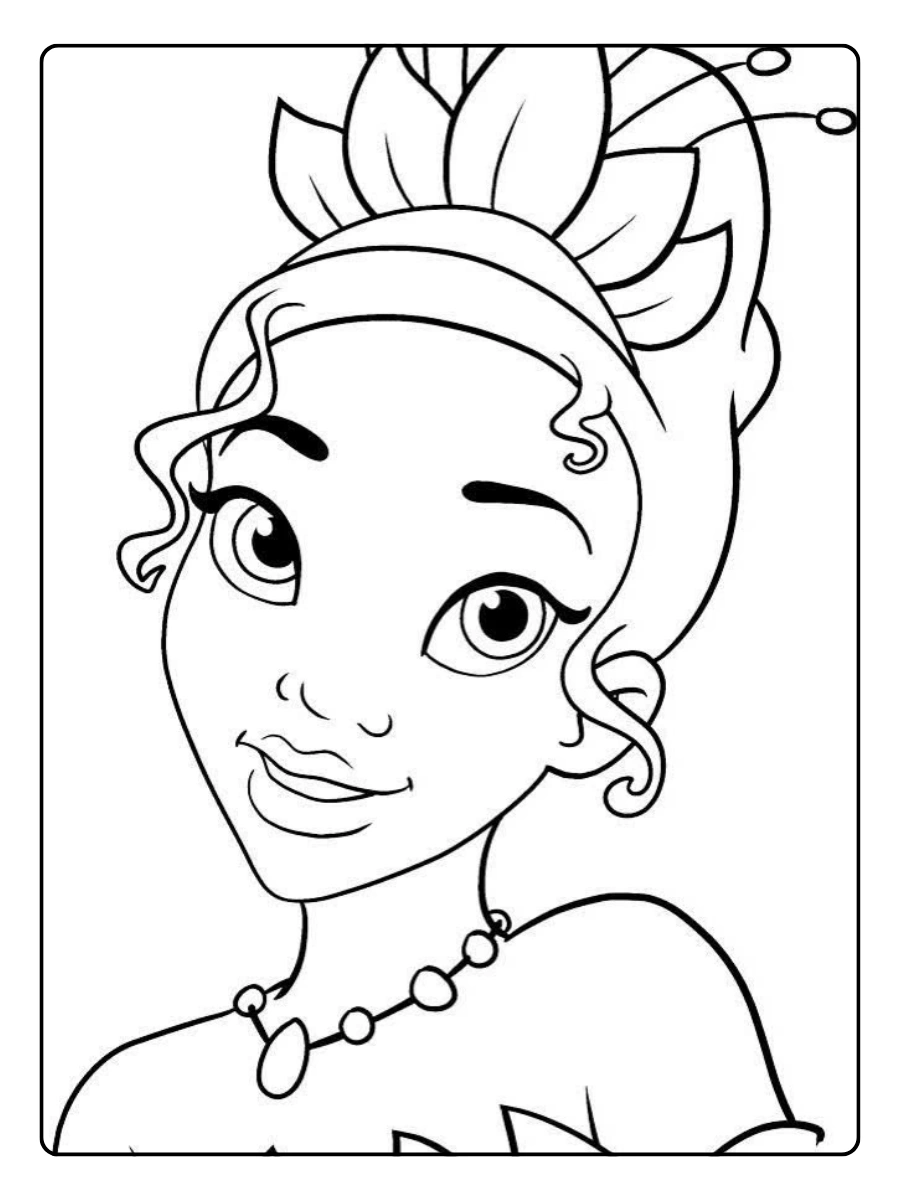 Disegni da colorare Disney Principesse Tiana