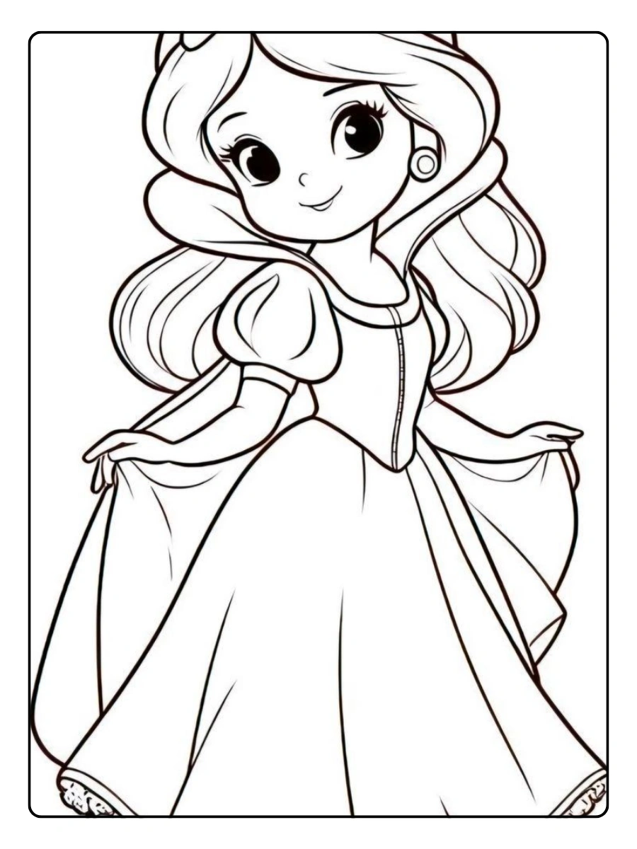 Disegni da colorare Disney Principesse per bambini