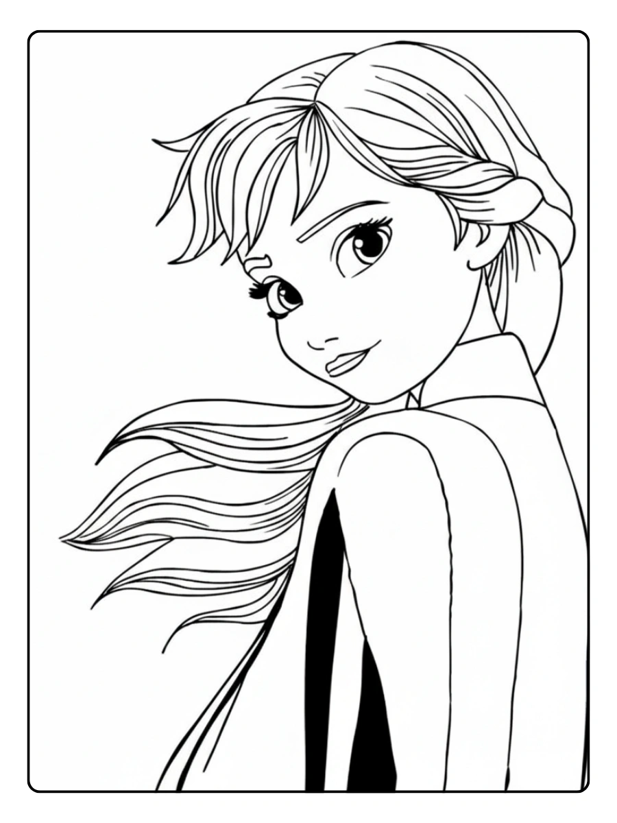 Disegni da colorare Frozen Anna