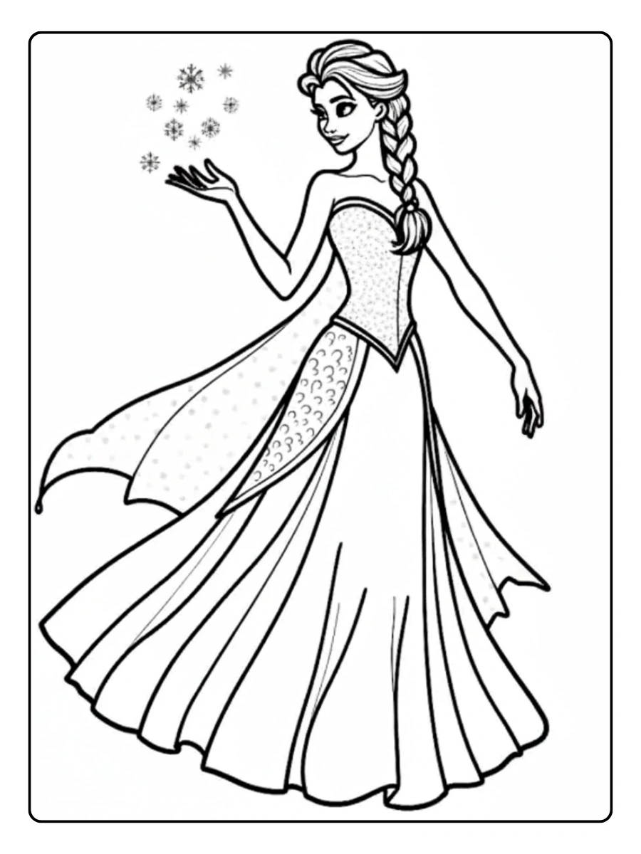 Disegni da colorare Frozen Elsa