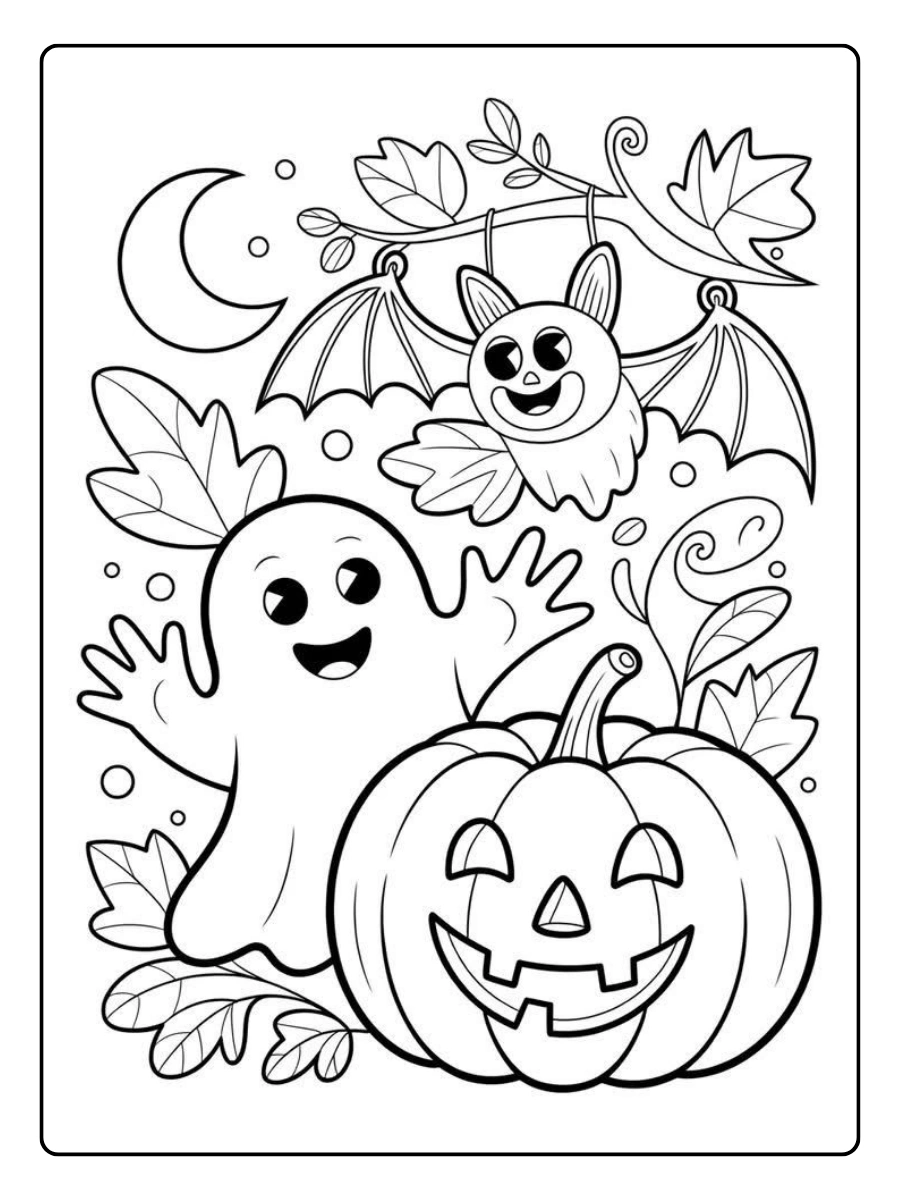 Disegni da colorare Halloween zucca cartoon