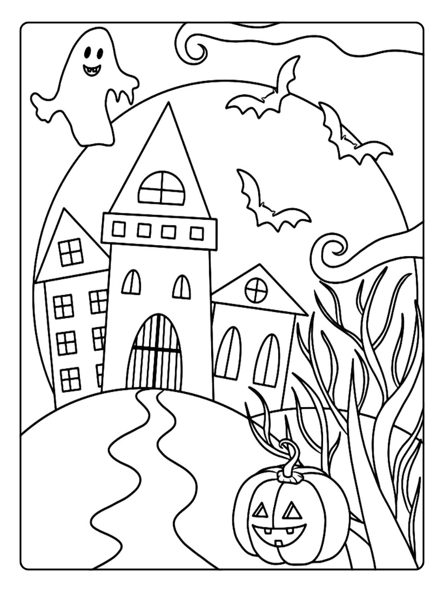 Disegni da colorare Halloween zucca classica