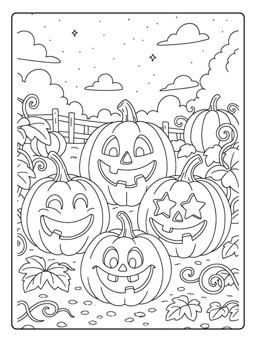 Disegni da colorare Halloween zucca con cappello