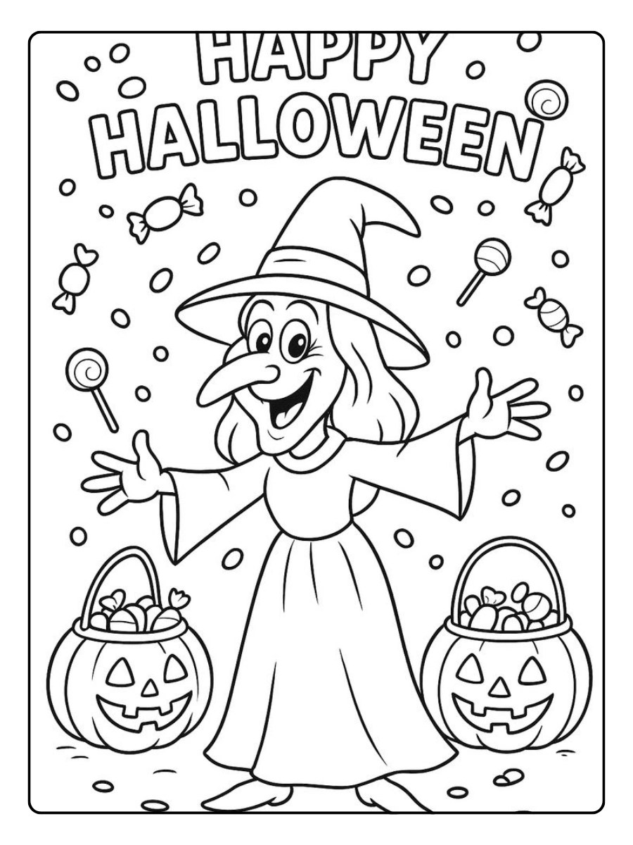 Disegni da colorare Halloween zucca decorata