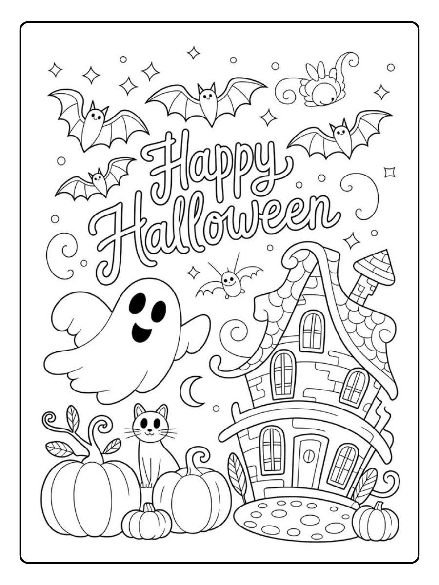 Disegni da colorare Halloween zucca divertente