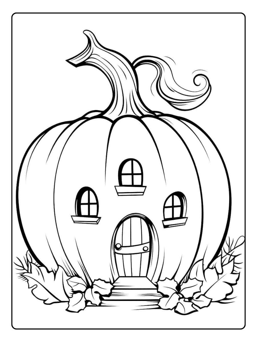 Disegni da colorare Halloween zucca facile